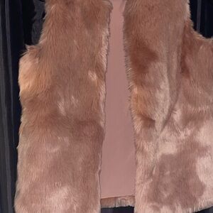 Pink faux fur vest by A New Day. NWOT